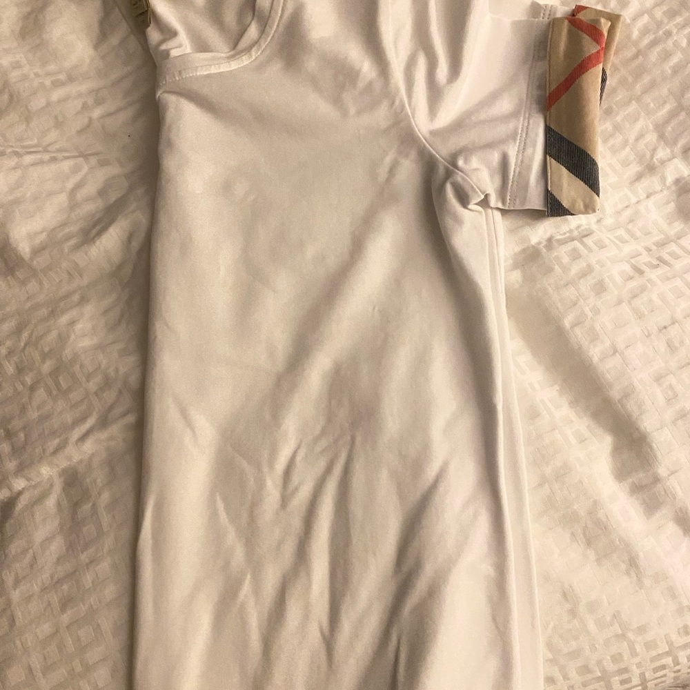 White signature Burberry Brit Tee